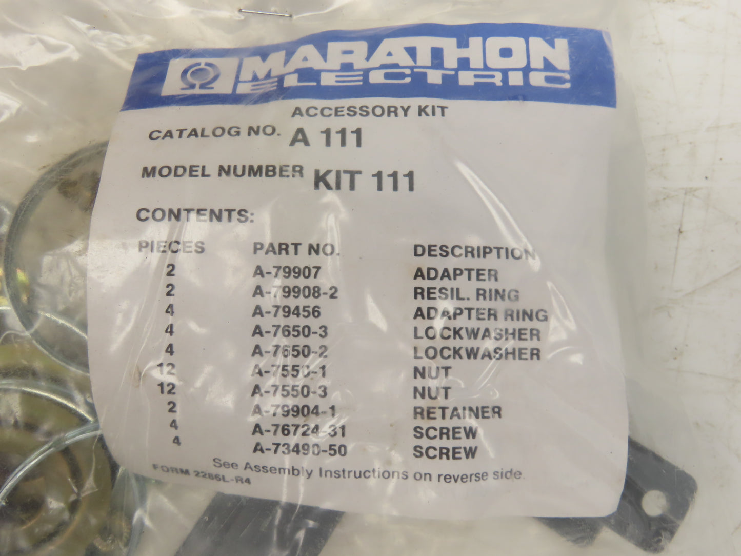 Marathon ZWN48A1101677A AC Fan Motor 1/3 HP 1075RPM 230V 1Ph 60Hz Double End
