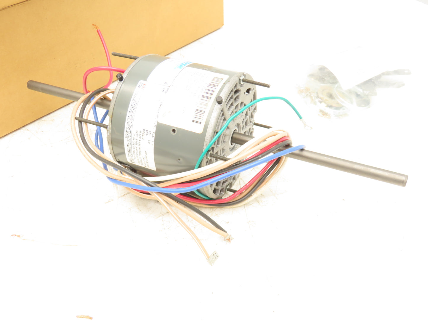 Marathon ZWN48A1101677A AC Fan Motor 1/3 HP 1075RPM 230V 1Ph 60Hz Double End