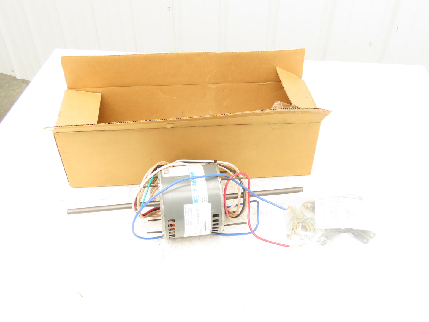 Marathon ZWN48A1101677A AC Fan Motor 1/3 HP 1075RPM 230V 1Ph 60Hz Double End