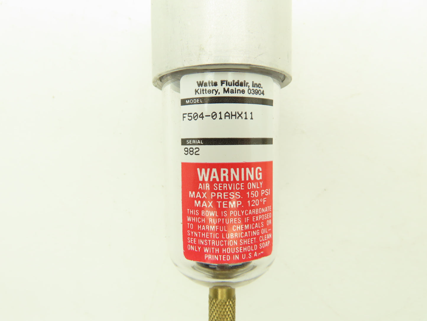 Watts Fluidaire F504-01AHX11 Pneumatic Miniature Filter 1/8"NPT  150PSI Lot of 4