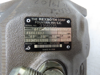 Rexroth A10VS045DFR1/31R-PKC62K02 Hydraulic Piston Pump Series 31 Flow Control