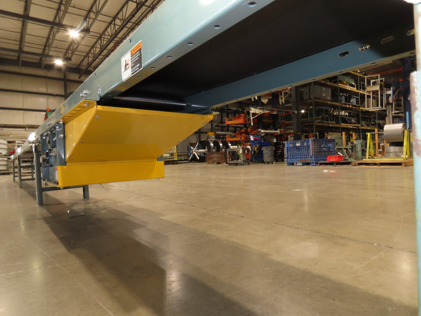 Hytrol 18"x 50' Slider Bed Conveyor 15.5" Belt 2Hp 3PH Center Drive 53FPM