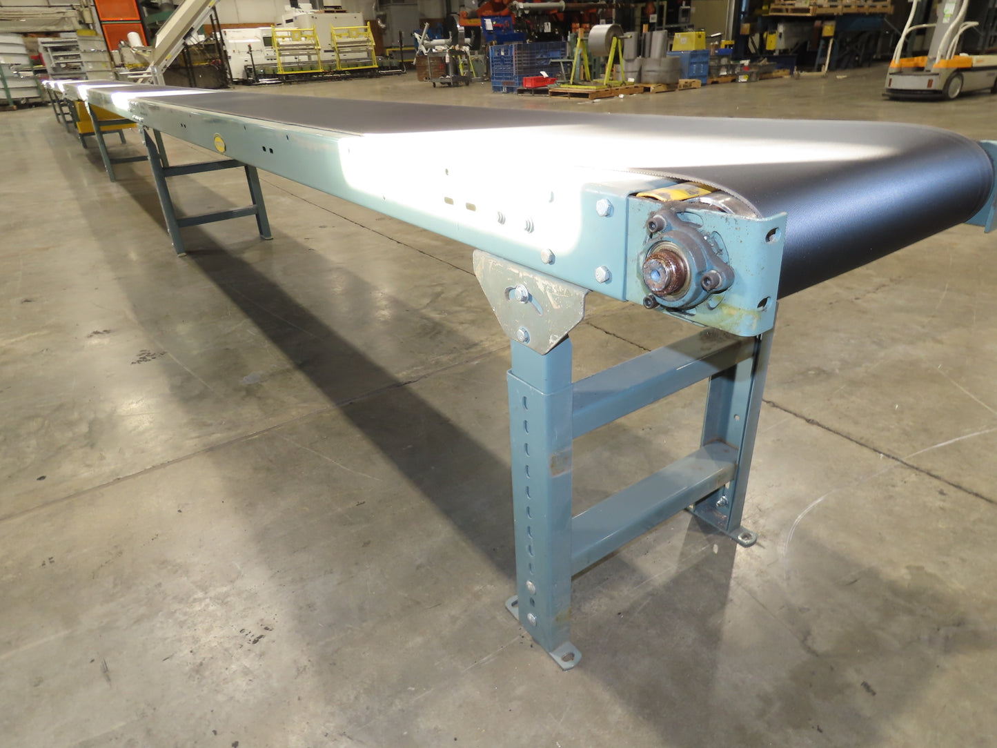 Hytrol 18"x 50' Slider Bed Conveyor 15.5" Belt 2Hp 3PH Center Drive 53FPM