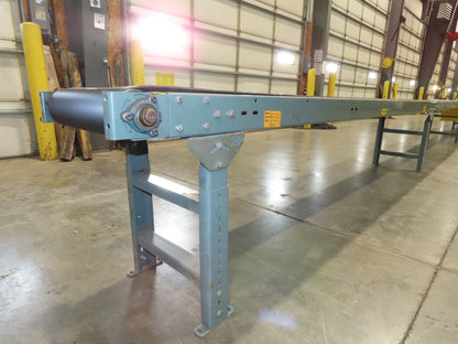 Hytrol 18"x 50' Slider Bed Conveyor 15.5" Belt 2Hp 3PH Center Drive 53FPM