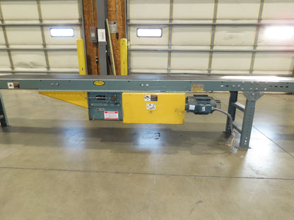 Hytrol 18"x 50' Slider Bed Conveyor 15.5" Belt 2Hp 3PH Center Drive 53FPM