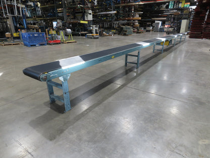 Hytrol 18"x 50' Slider Bed Conveyor 15.5" Belt 2Hp 3PH Center Drive 53FPM