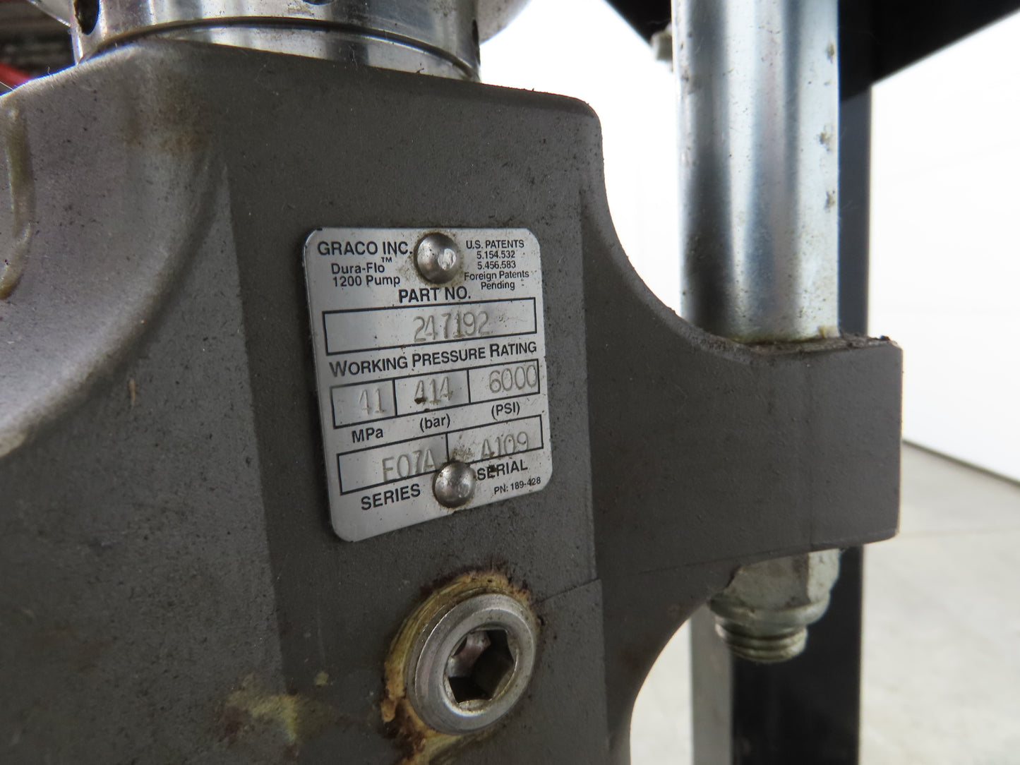 Graco P16MSE Dura-Flo NXT 16S 2-Ball 16:1 Piston Pump N22LT0 Air Motor DataTrak