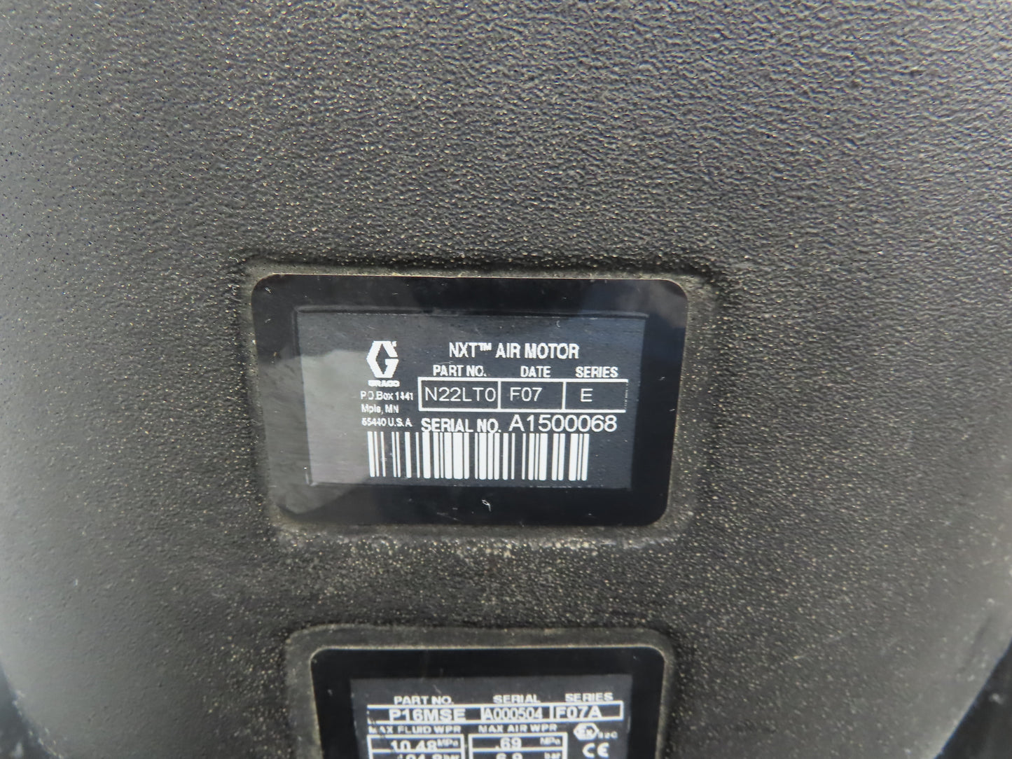 Graco P16MSE Dura-Flo NXT 16S 2-Ball 16:1 Piston Pump N22LT0 Air Motor DataTrak