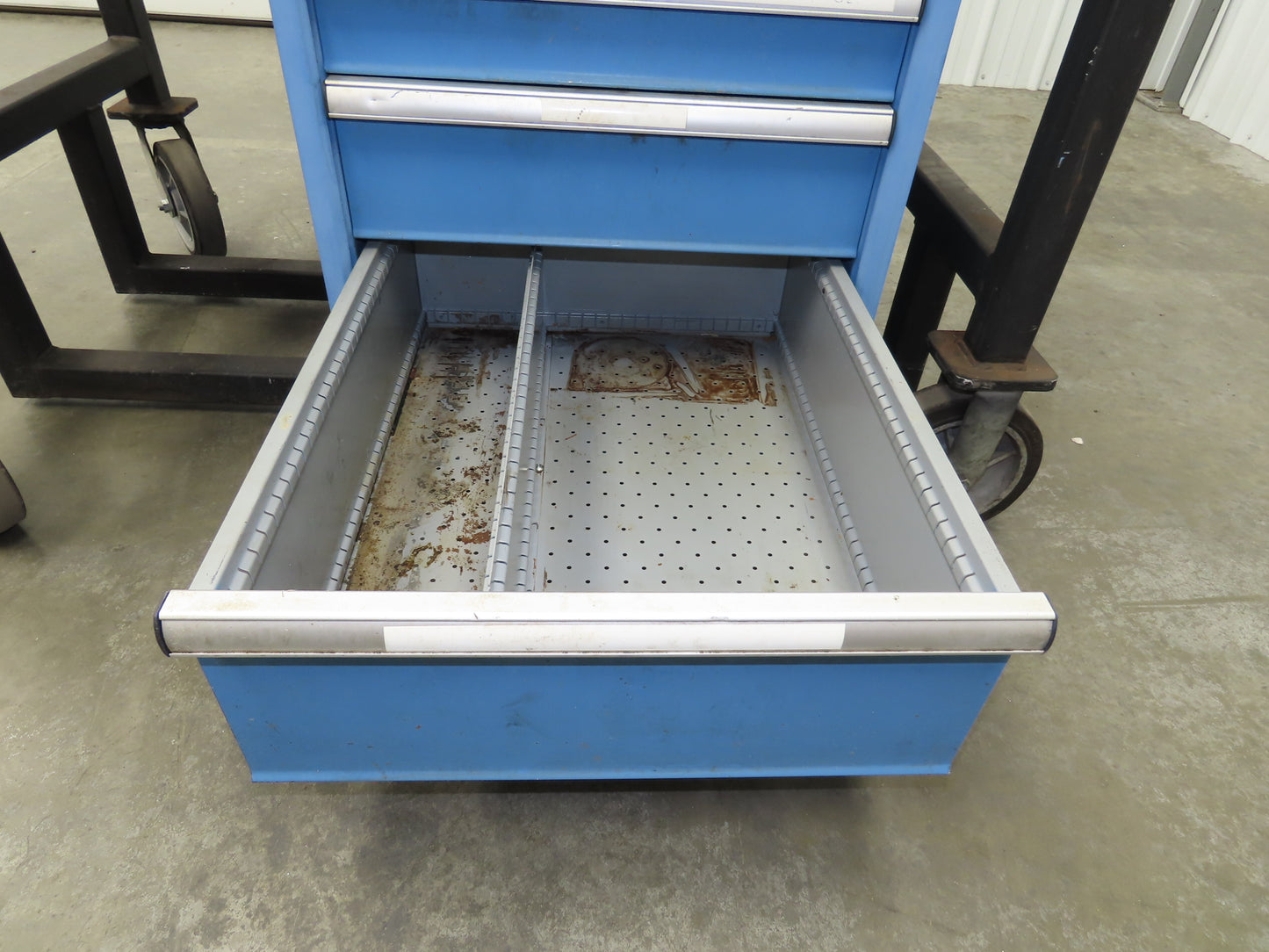 Lista Workbench Wood Top 48x30" 6 Drawer Tool Storage Cabinet Mesh Back Rack