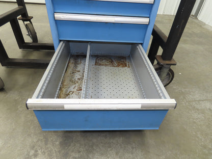 Lista Workbench Wood Top 48x30" 6 Drawer Tool Storage Cabinet Mesh Back Rack