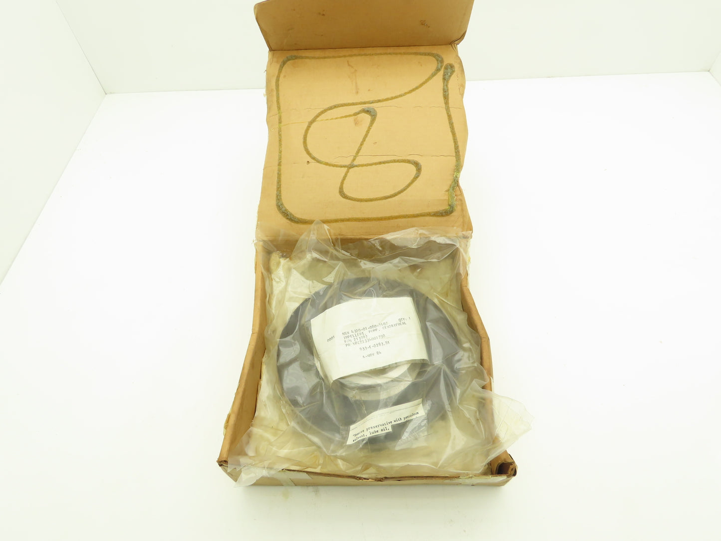 NSN 4320-01-080-7107 Centrifugal Pump Impeller 2-3/8" Bore 8"OD