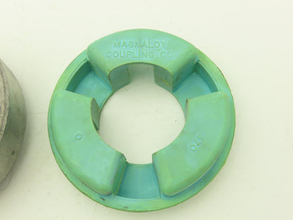 Magnaloy 400 Flex Coupling Hub Aluminum 1-5/8x1" Bore 	3/8x1/4" Keyways Set