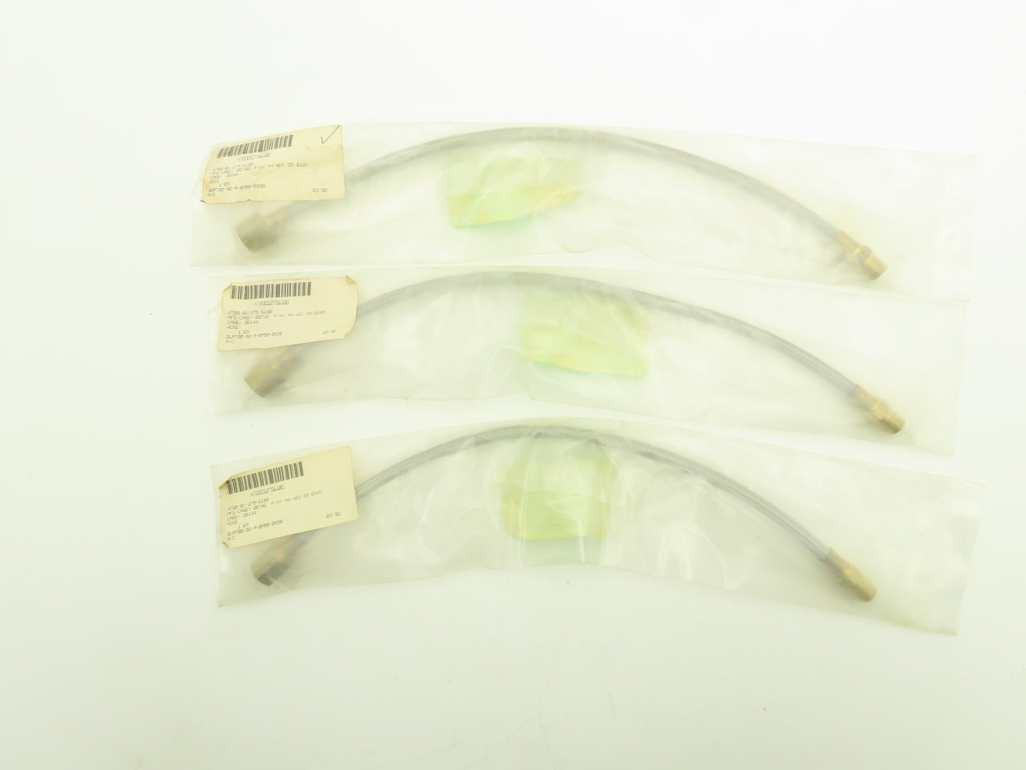 E-305MF 1/4"x 18" Stainless Steel Braided Flex Hose Male/Female NPT  Lot of 3