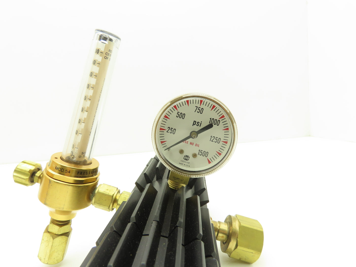 Harris 3-CD100F Calorific Compressed Gas Regulator w/1500PSI Gauge & Flowmeter