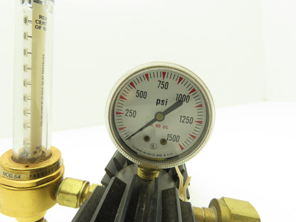 Harris 3-CD100F Calorific Compressed Gas Regulator w/1500PSI Gauge & Flowmeter