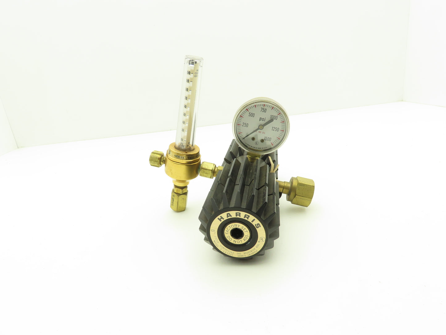 Harris 3-CD100F Calorific Compressed Gas Regulator w/1500PSI Gauge & Flowmeter