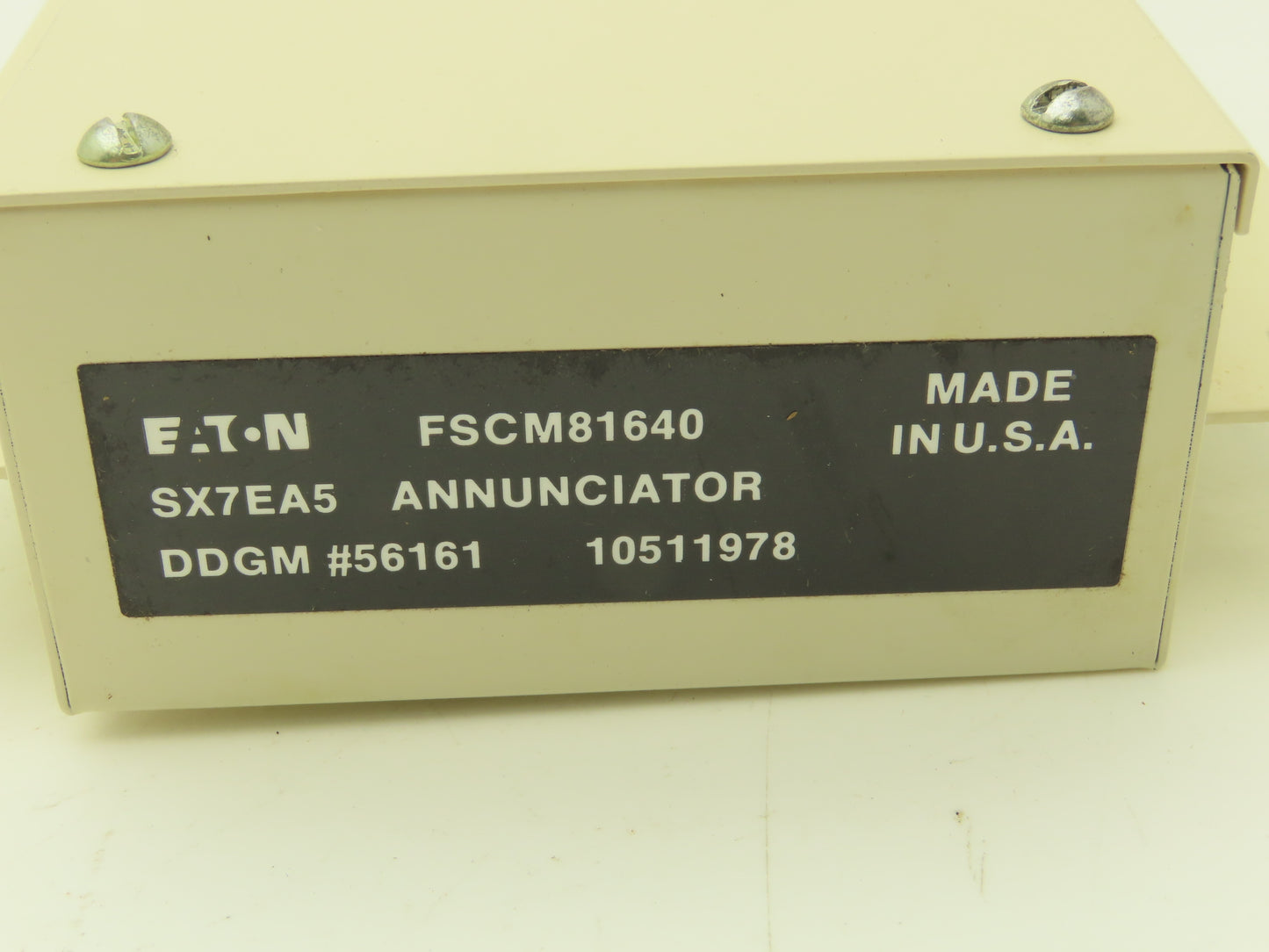 Eaton SX7EA5 Annunciator Lighted Indicator Panel W/Alarm On Off Test FSCM81640