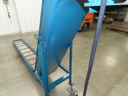 Fande 10'L Portable Chip Conveyor 9"W x 77" Infeed 44-48"H Discharge 230V 3PH