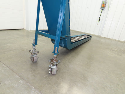 Fande 10'L Portable Chip Conveyor 9"W x 77" Infeed 44-48"H Discharge 230V 3PH