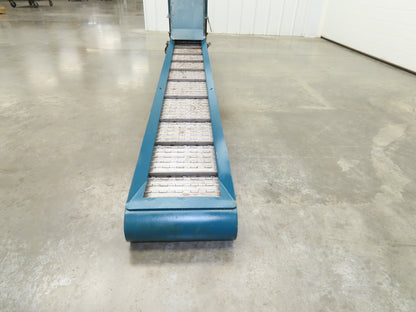 Fande 10'L Portable Chip Conveyor 9"W x 77" Infeed 44-48"H Discharge 230V 3PH