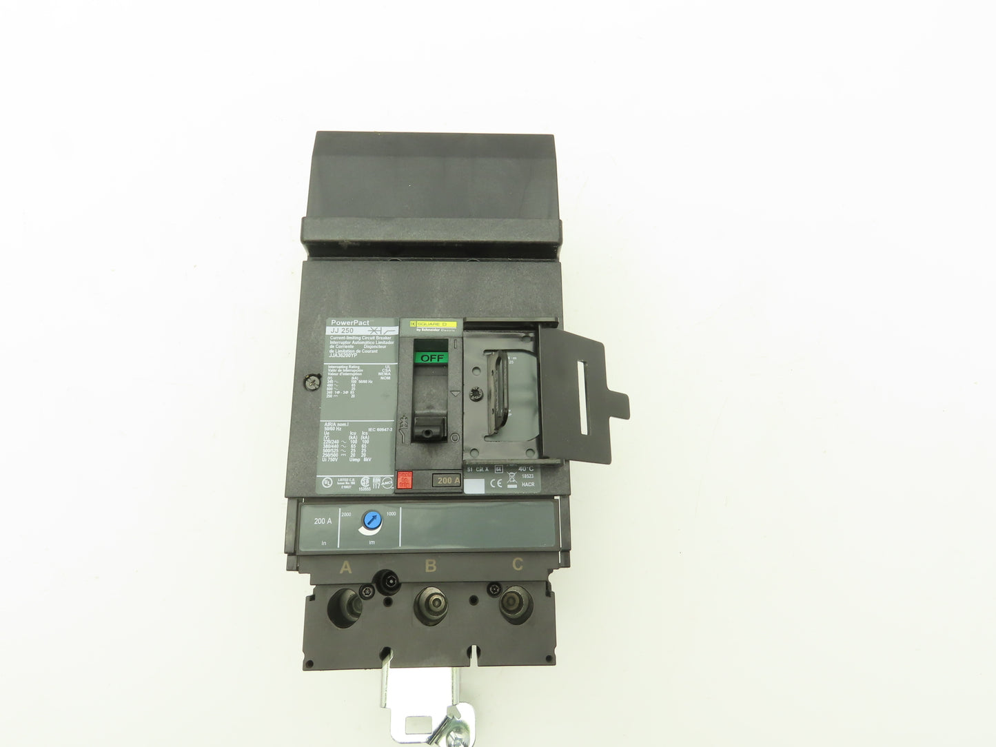 Schneider JJA36200YP Square D Powerpact 200A Circuit Breaker 600V 3 Pole I-Line