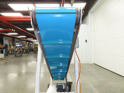 10"x 72" Portable Incline Conveyor Cleated Belt 115V 1PH Belt Drive 39FPM
