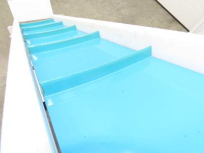 10"x 72" Portable Incline Conveyor Cleated Belt 115V 1PH Belt Drive 39FPM