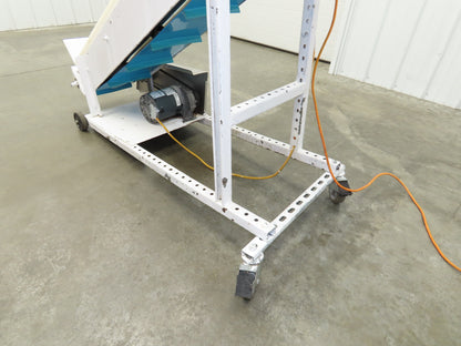 10"x 72" Portable Incline Conveyor Cleated Belt 115V 1PH Belt Drive 39FPM