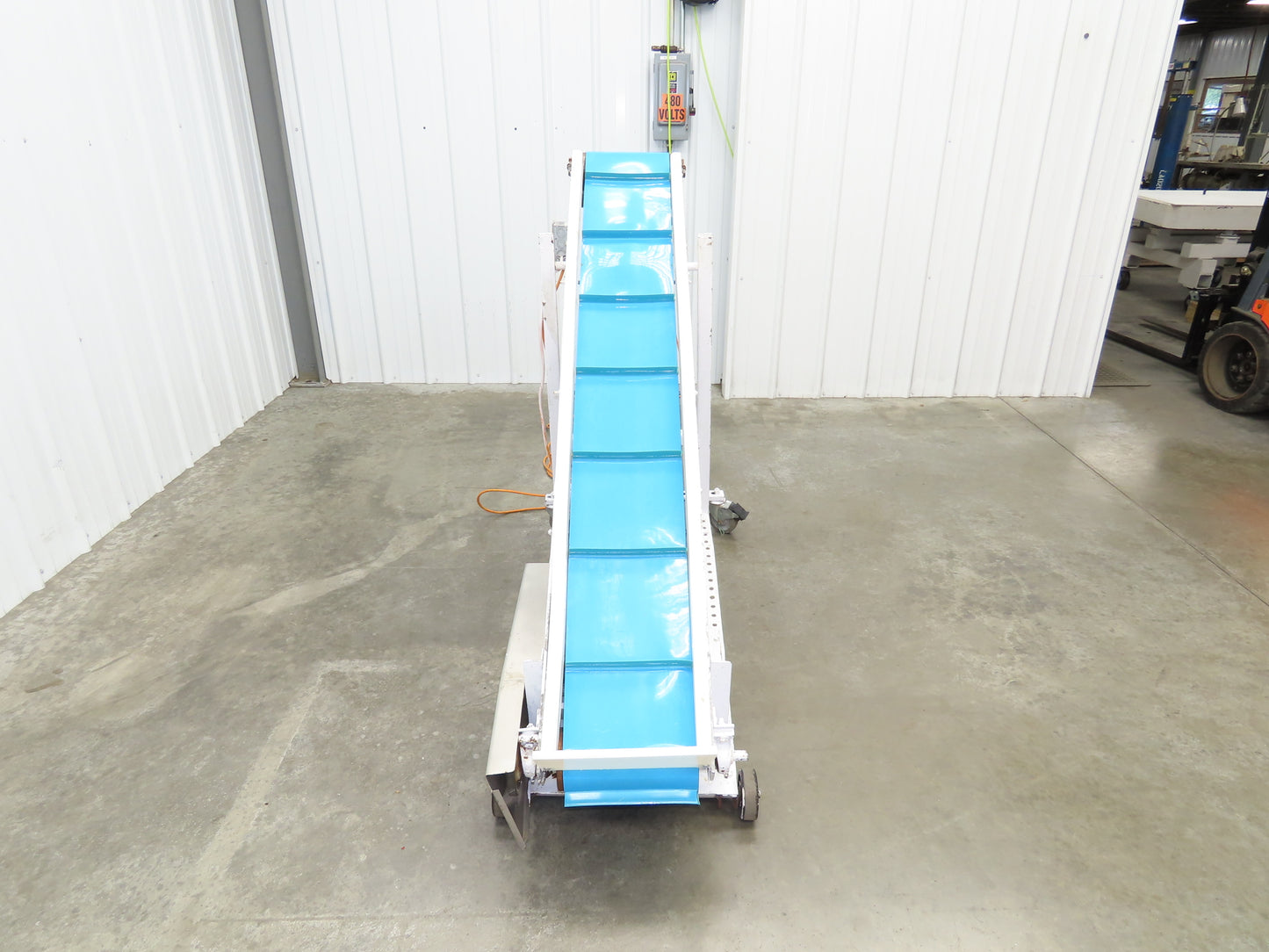 10"x 72" Portable Incline Conveyor Cleated Belt 115V 1PH Belt Drive 39FPM