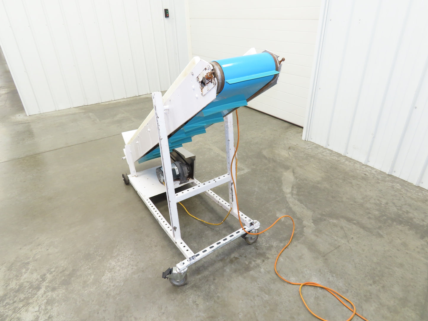 10"x 72" Portable Incline Conveyor Cleated Belt 115V 1PH Belt Drive 39FPM