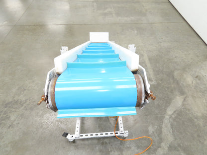 10"x 72" Portable Incline Conveyor Cleated Belt 115V 1PH Belt Drive 39FPM