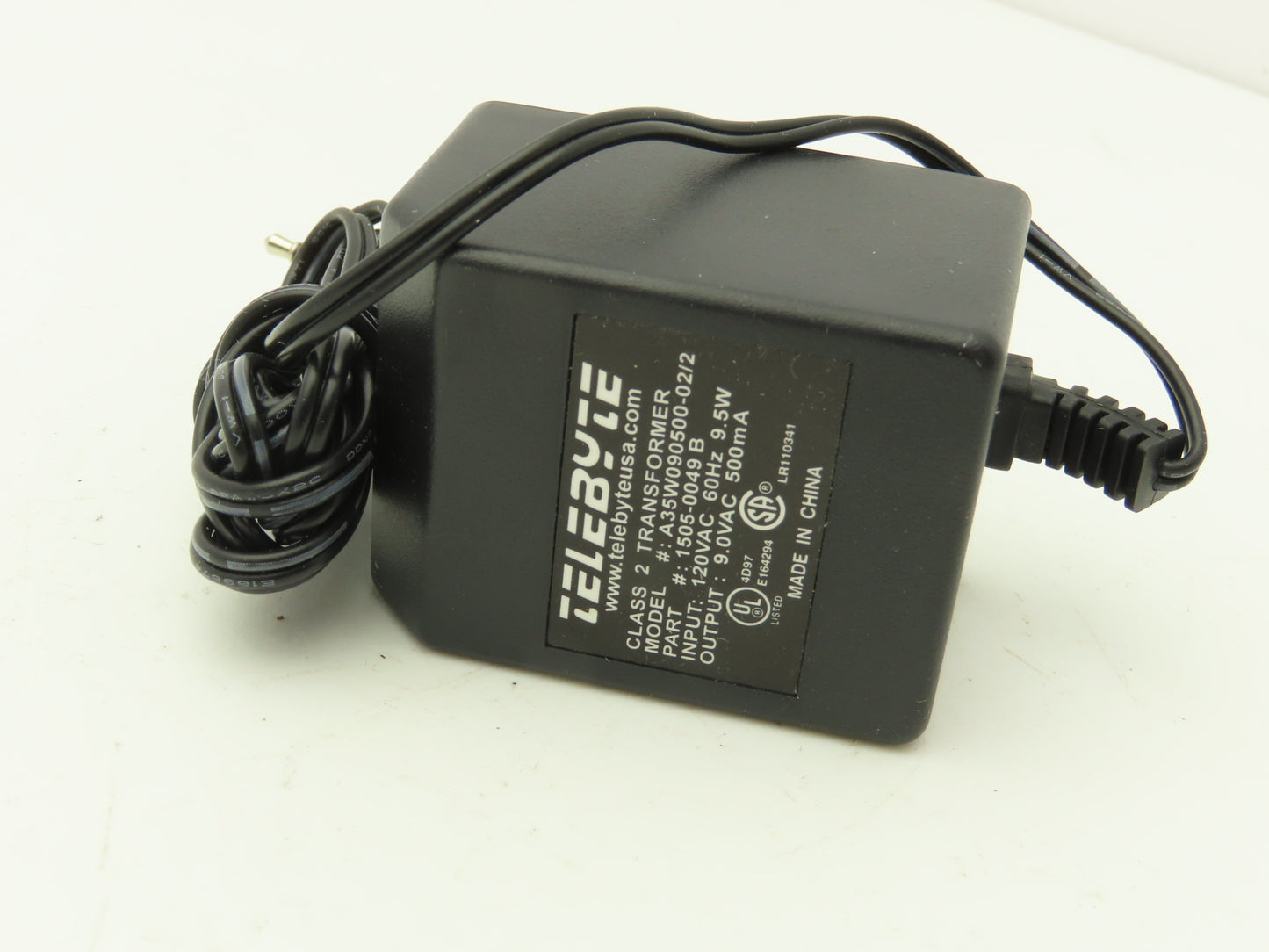 Telebyte Model 72AM Short Haul Modem With Power Supply 120VAC In 9VAC Out