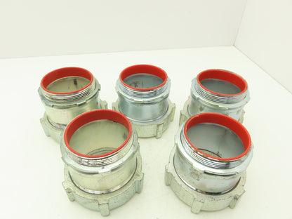 TC719US 3-1/2" EMT Conduit Compression Connector Insulated Throat Lot of 5