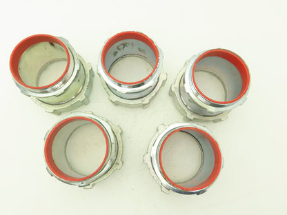 TC719US 3-1/2" EMT Conduit Compression Connector Insulated Throat Lot of 5