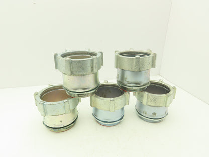 TC719US 3-1/2" EMT Conduit Compression Connector Insulated Throat Lot of 5
