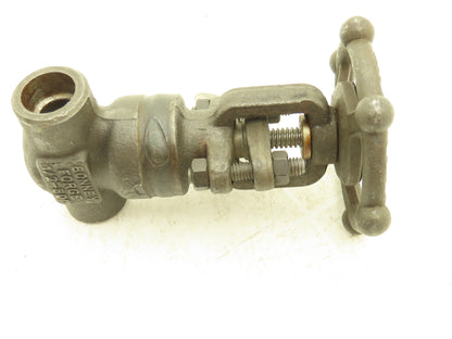 Bonney Forge WL-12-T Gate Valve 1/2"x1/2" Weld Socket-NPT Forged Steel