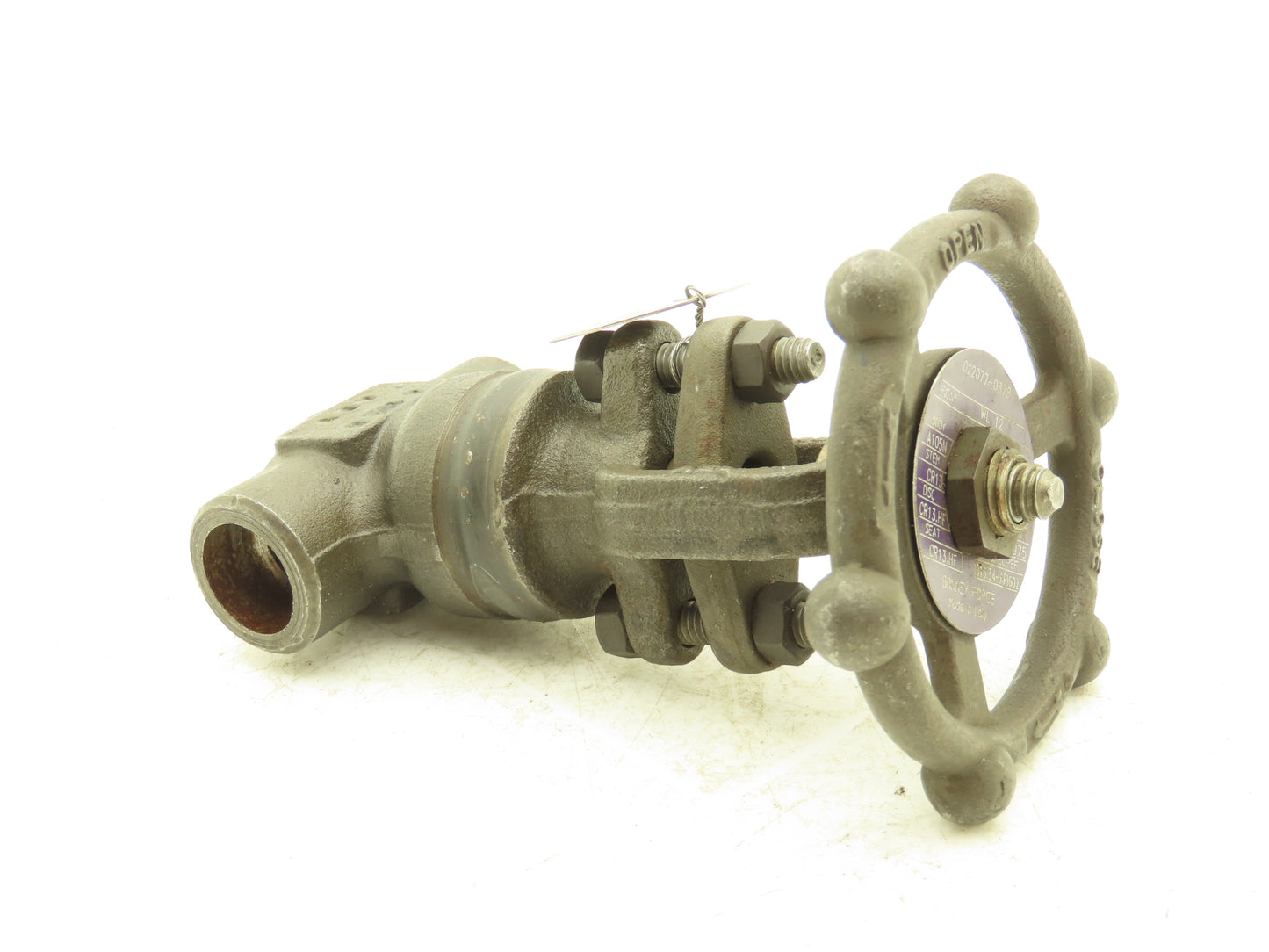 Bonney Forge WL-12-T Gate Valve 1/2"x1/2" Weld Socket-NPT Forged Steel