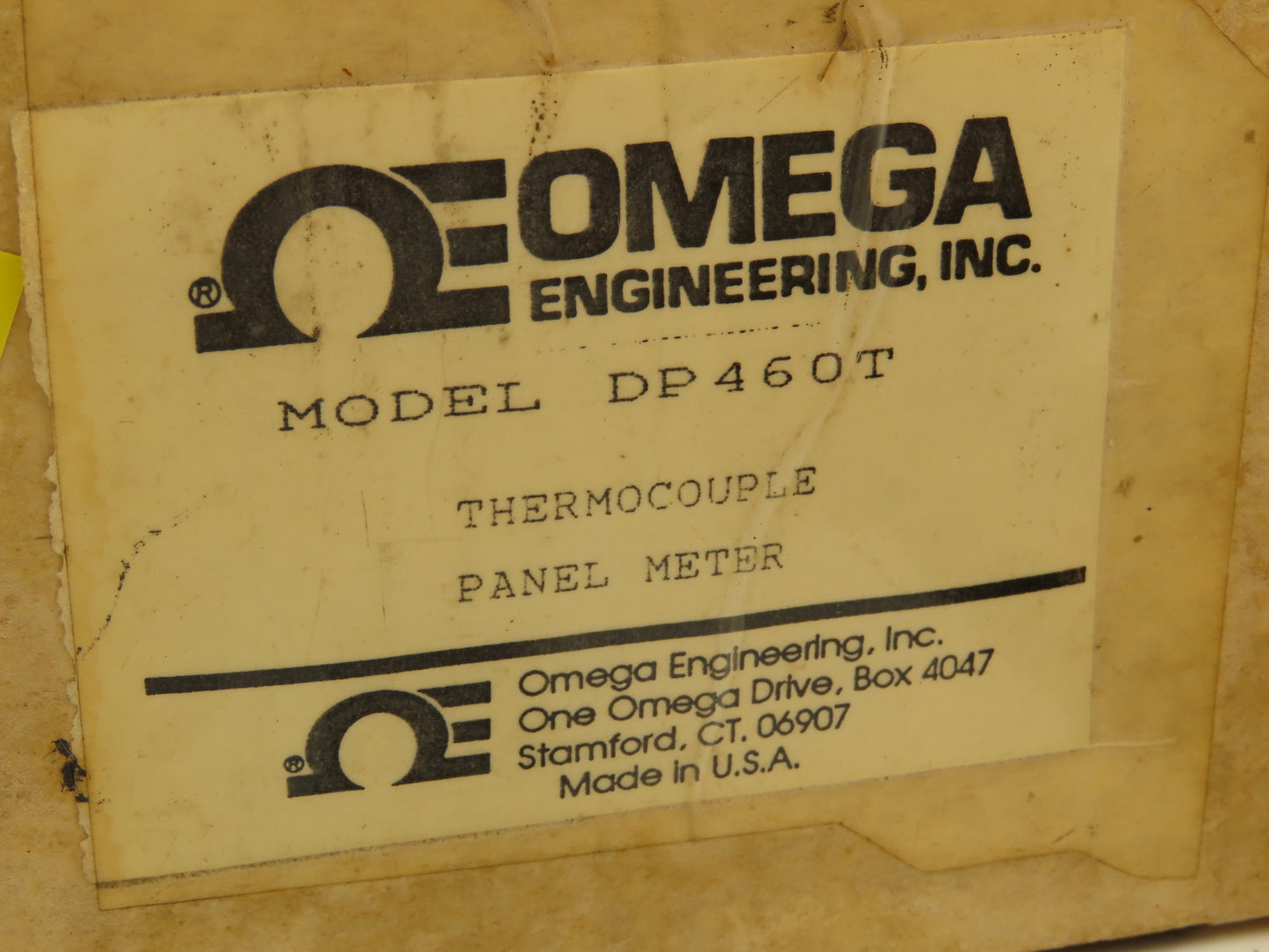 Omega DP460T Digital Panel Thermocouple Meter Display Unit 115VAC