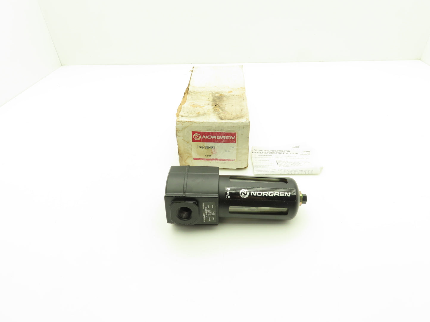 Norgren F74G-3AN-QP3 Pneumatic Air Filter 3/8" NPT 150PSI