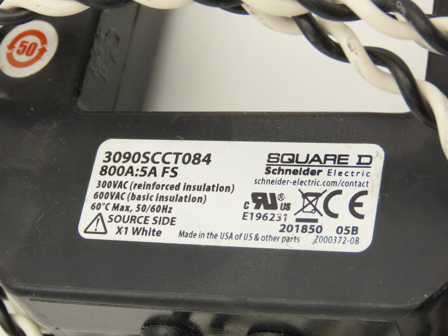 Schneider Square D I-Line Enable Module Power Meter 800A Current Transformer