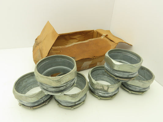 Rigid IMC 4" EMT Straight Compression Connector Fitting  Lot of 6