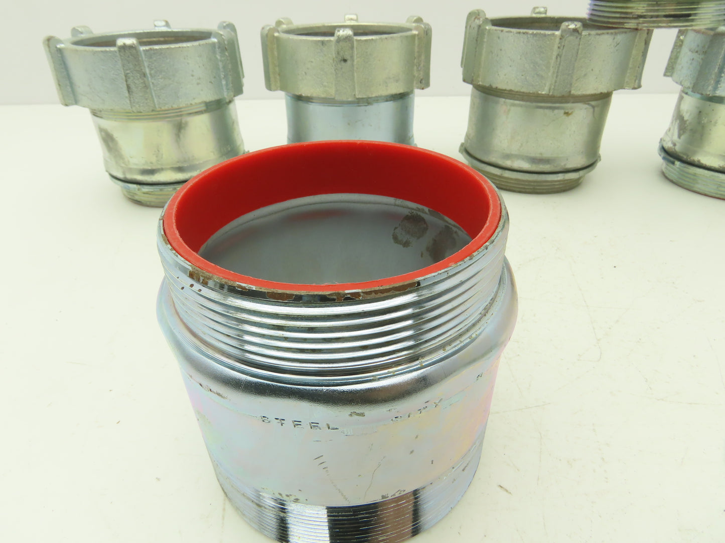 Steel City TC719A 3-1/2" EMT Conduit Compression Connector Insulated Lot of 6