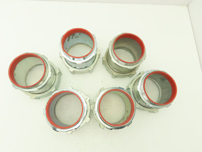 Steel City TC719A 3-1/2" EMT Conduit Compression Connector Insulated Lot of 6