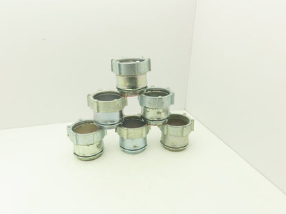 Steel City TC719A 3-1/2" EMT Conduit Compression Connector Insulated Lot of 6