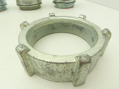 Steel City TC719A 3-1/2" EMT Conduit Compression Connector Insulated Lot of 6