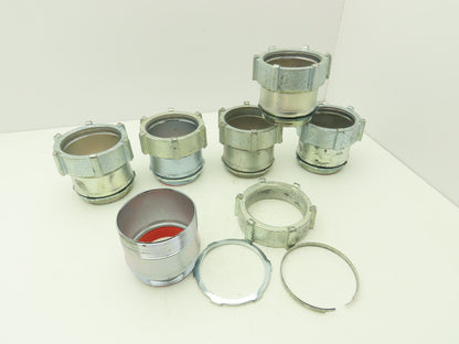 Steel City TC719A 3-1/2" EMT Conduit Compression Connector Insulated Lot of 6