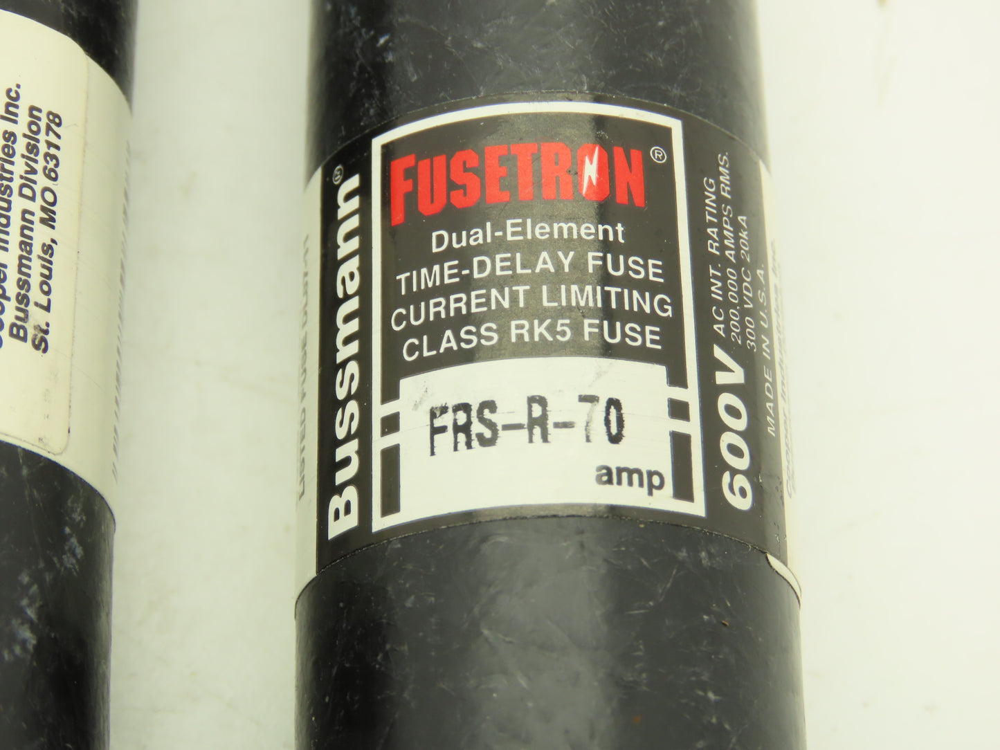 Fusetron FRS-R-70 Bussmann Time Delay Fuse Dual Element 70A 600VAC Lot Of 5
