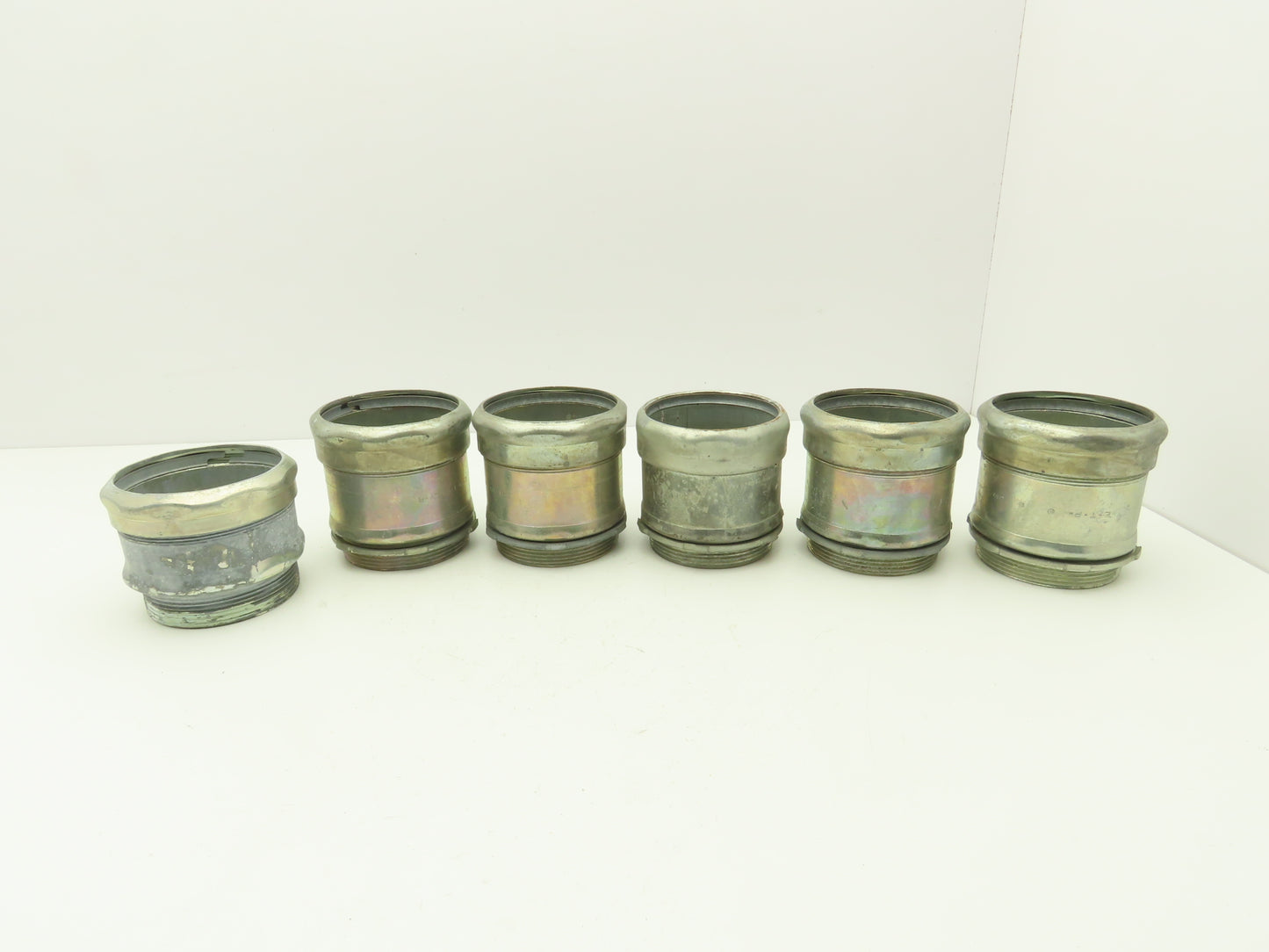 Steel City 3 1/2" EMT Compression Connector Steel 1 Shorter Length Lot of 6