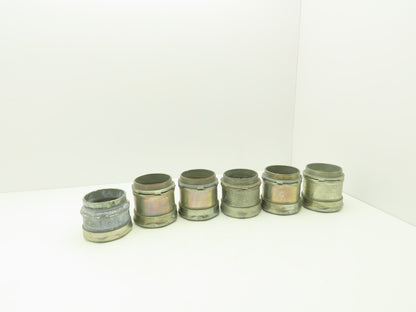 Steel City 3 1/2" EMT Compression Connector Steel 1 Shorter Length Lot of 6