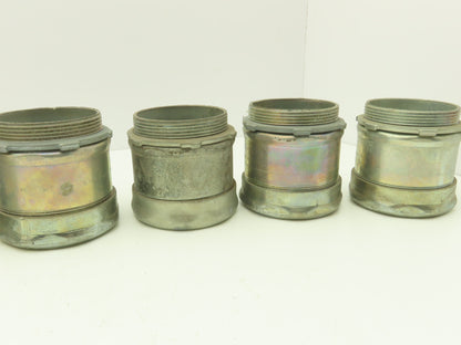 Steel City 3 1/2" EMT Compression Connector Steel 1 Shorter Length Lot of 6